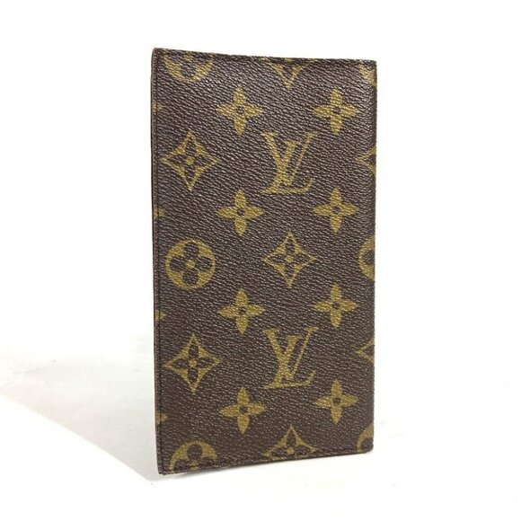 LOUIS VUITTON Monogram vintage Two fold Notebook cover MonogramCanvas Brown - Picture 1 of 11